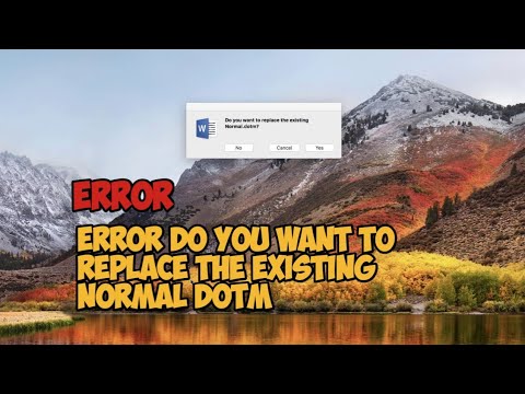 repair word normal.dotm 2011 for mac